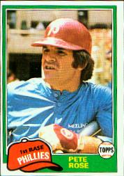 1981 Topps Baseball Cards      180     Pete Rose